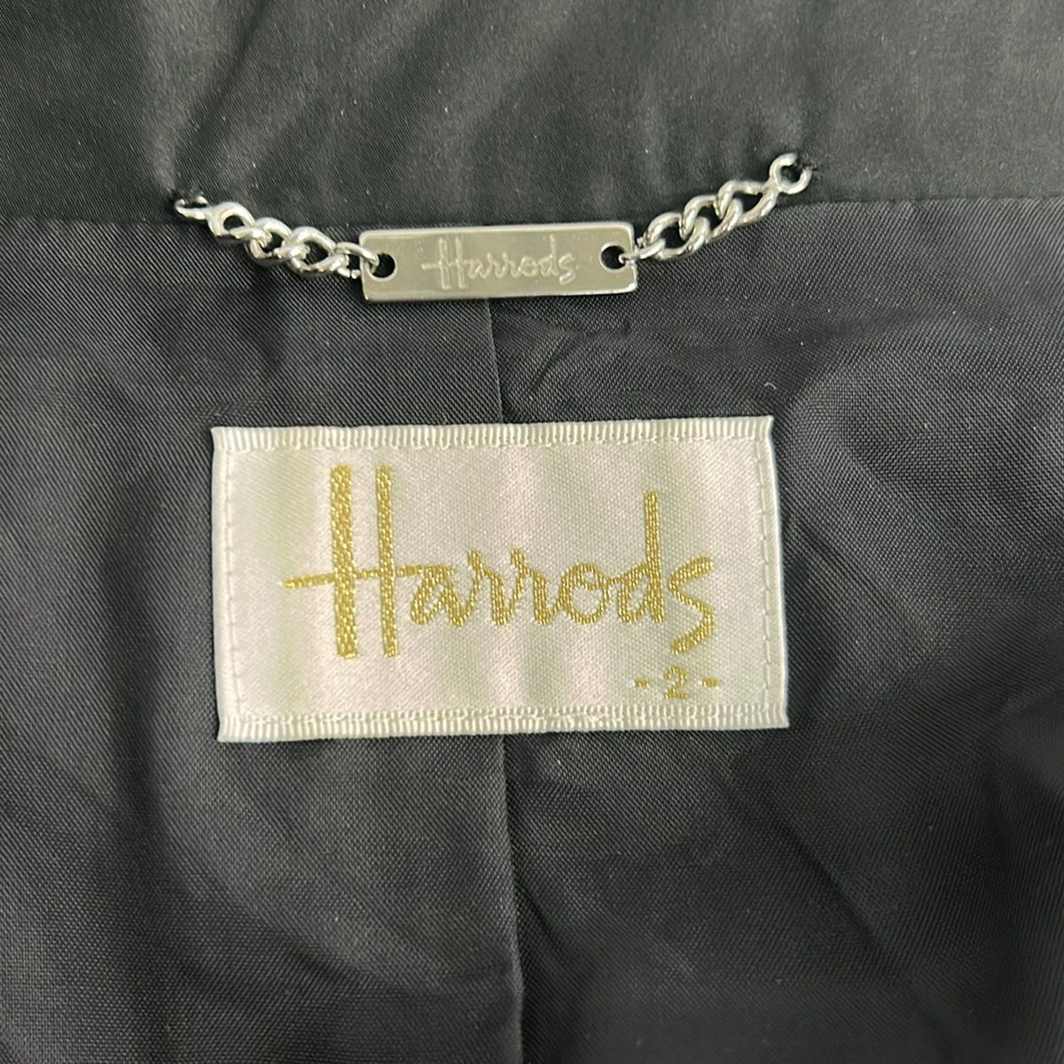 HARRODS(ハロッズ) コート サイズ2 M レディース美品 - ネイビー 長袖 
