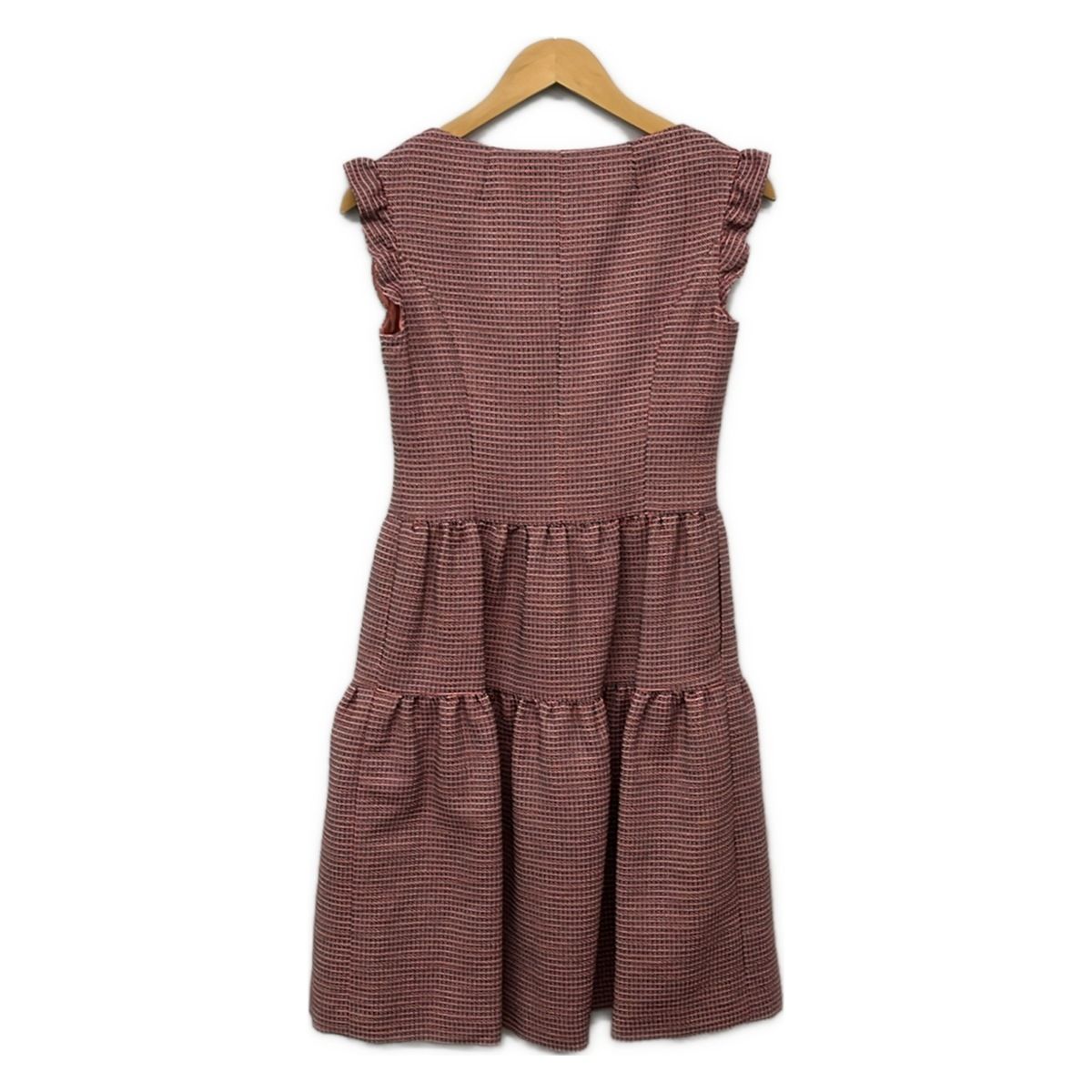Rene ルネ　赤ワンピース　34 美品❣️ Rene(ルネ) ワンピース サイズ34 S レディース美品 - ピンク×ダーク