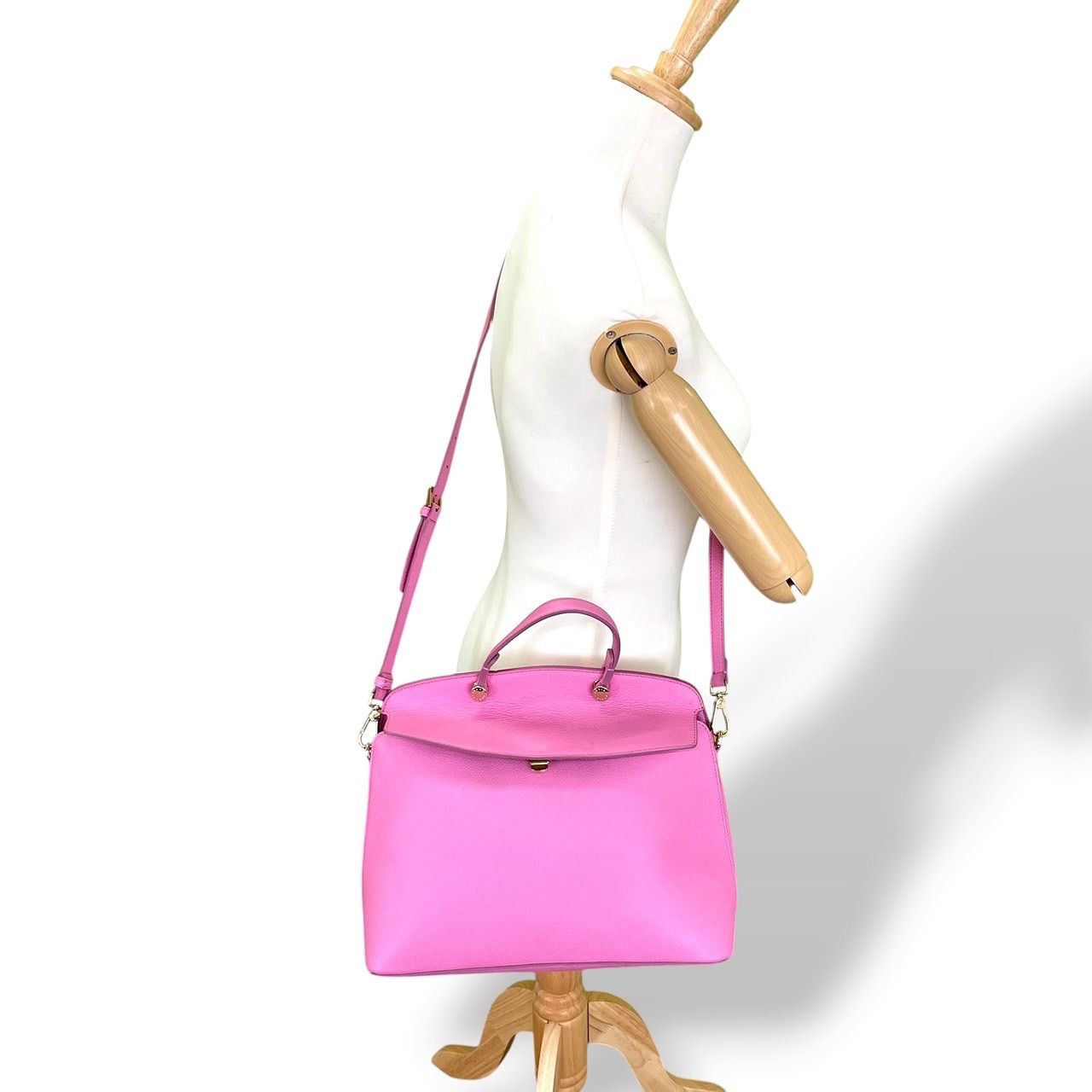極美品 FURLA フルラ 2way ショルダーバッグ マイパイパー My Piper