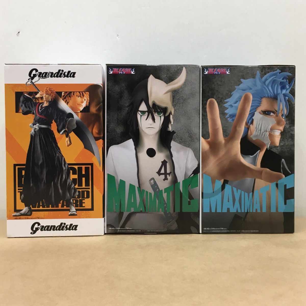BLEACH 黒崎一護 朽木ルキア 藍染惣右介 グリムジョー ウルキオラ 未開封 BLEACH Grandista 黒崎一護 MAXIMATIC ウルキオラ グリムジョー
