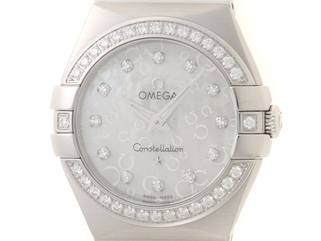 OMEGA オメガ/コンステミニダイヤベゼルホワイトシェルSSQZ/1466.61.00/599*****/OMEGA/Aランク/92【中古】 駅南やまご質店オンラインショップ / オメガ 1466.71 コンステ