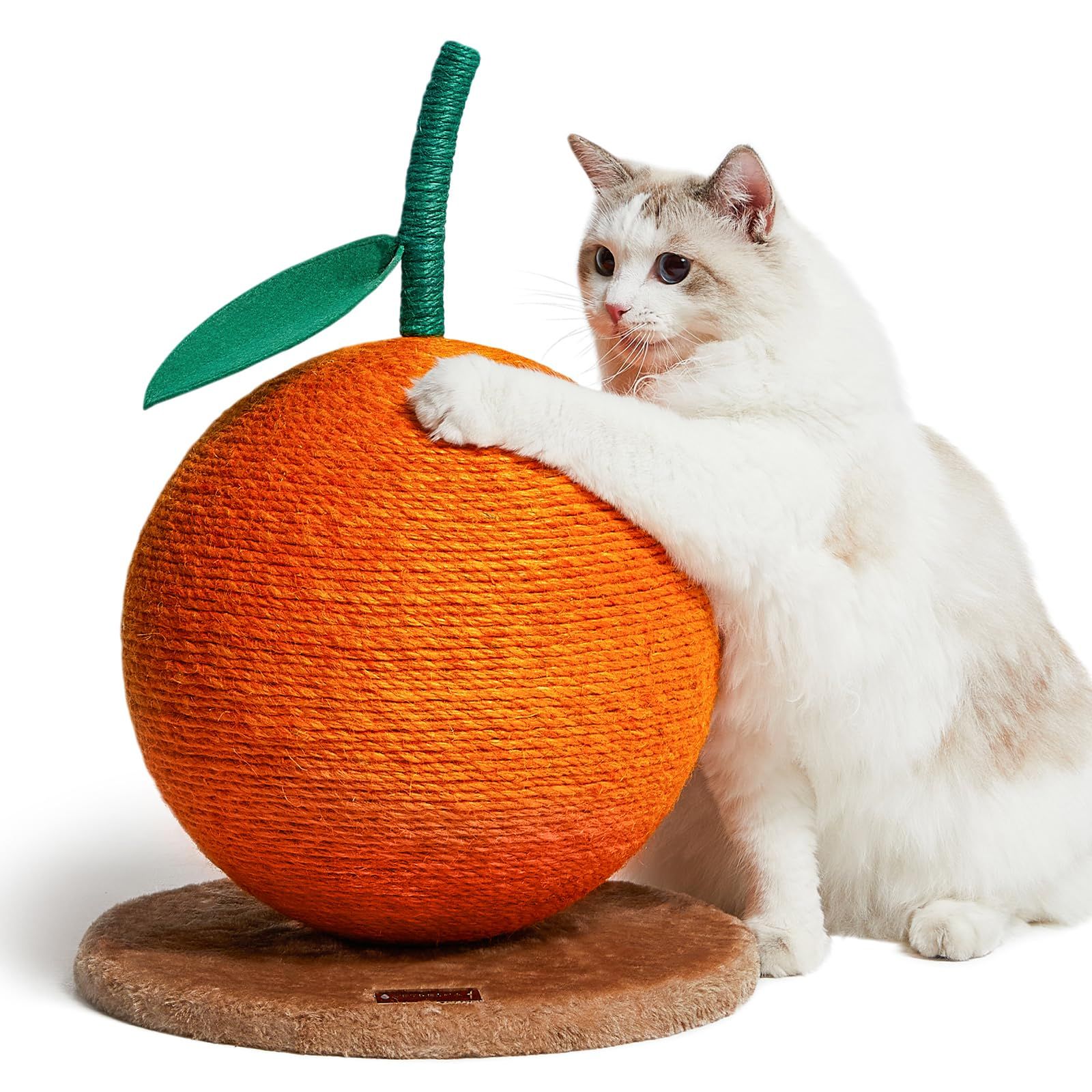 VETRESKA 猫 爪研ぎ 猫 つめとぎ ポール 天然サイザル麻 可愛いインテリア 安定 長持ち 組み立て簡単 オレンジ 爪とぎボール つめとぎ 爪研ぎ 猫用 爪とぎ スクラッチャー ジュートロープ 33*33*43 cm （長さ×幅×高さ） 7,700円