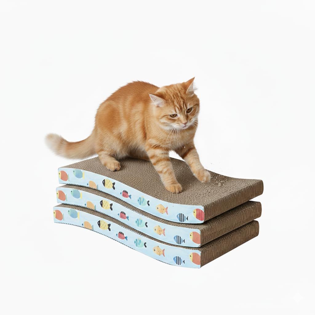 3個セット】猫 爪研ぎ 段ボール 爪研ぎベッド 爪とぎ 両面使える (S型