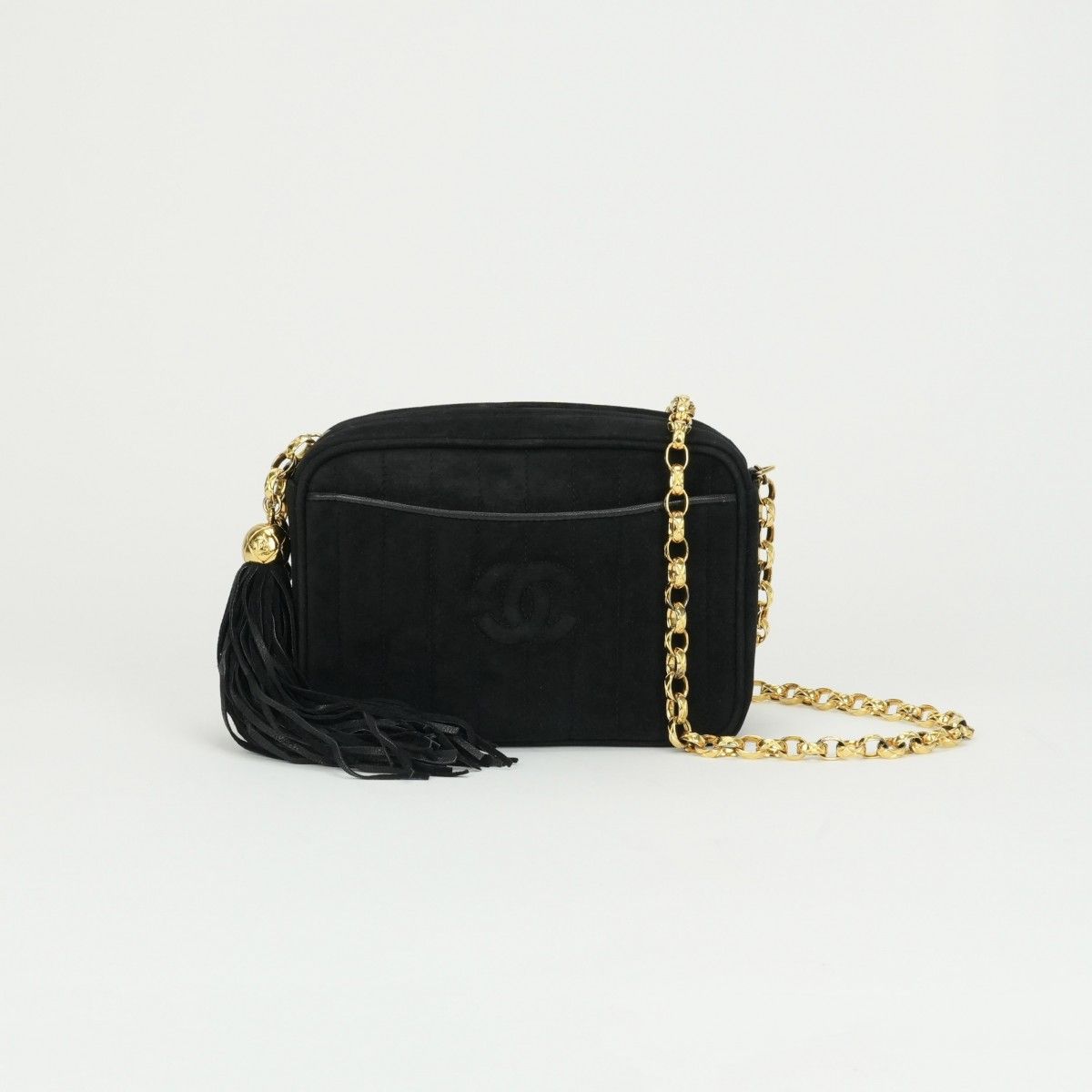 美品 CHANEL マドモアゼル デカマト30ショルダーバッグ ブラック 3番台 CHANEL - シャネル マドモアゼル デカマトラッセ チェーンショルダー