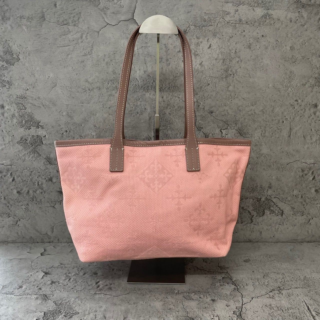 美品 A4収納可 russet ラシット トートバッグ 刺し子 ジャガード