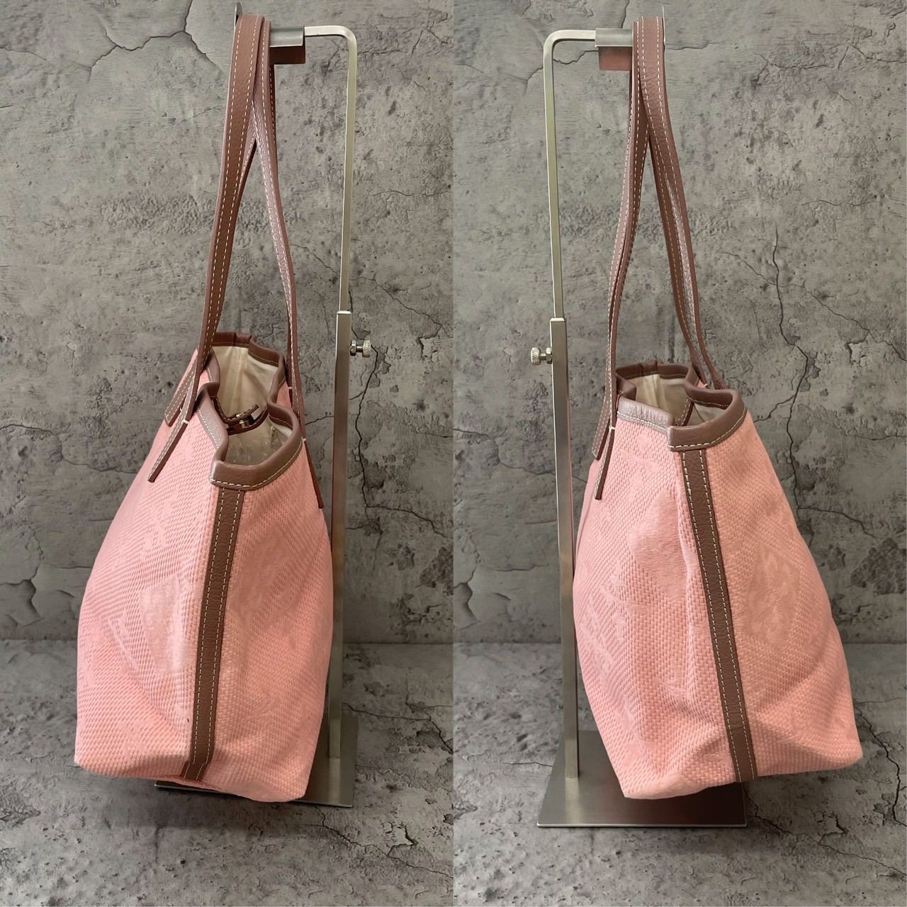 美品 A4収納可 russet ラシット トートバッグ 刺し子 ジャガード 