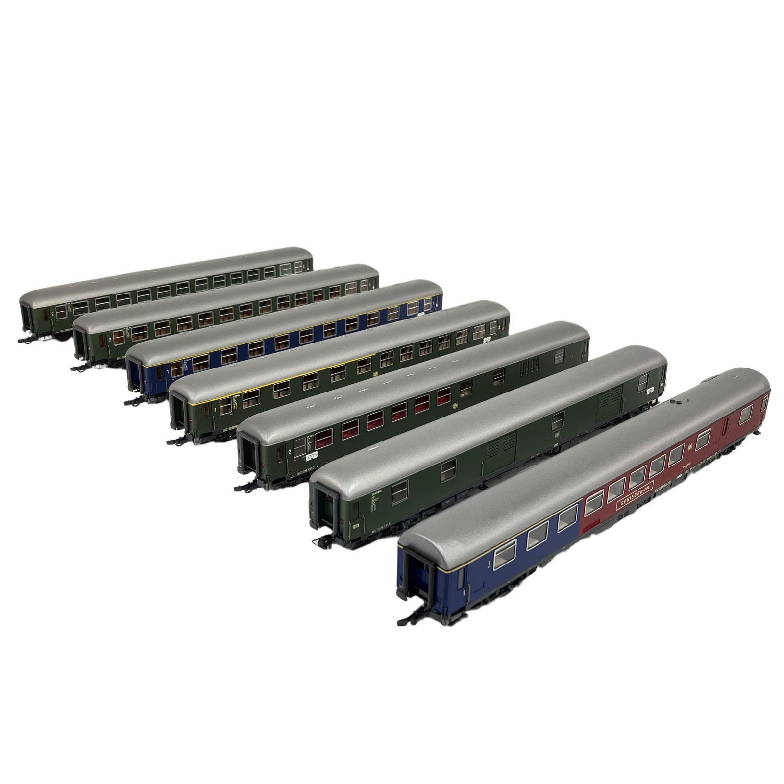 ROCO 44740 44741 44742 44743 44744 44745 ドイツ連邦鉄道 DB 急行用客車 7両セット HOゲージ 鉄道模型 中古 N11063314 17,612円