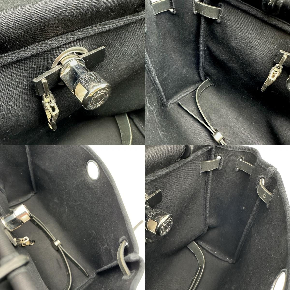 エルメス HERMES エールバッグアドPM □H刻 ブラック シルバー金具 