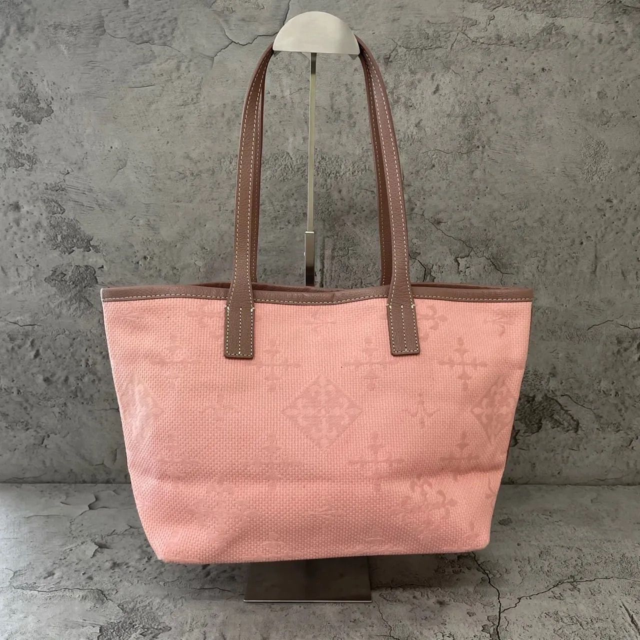 美品 A4収納可 russet ラシット トートバッグ 刺し子 ジャガード 