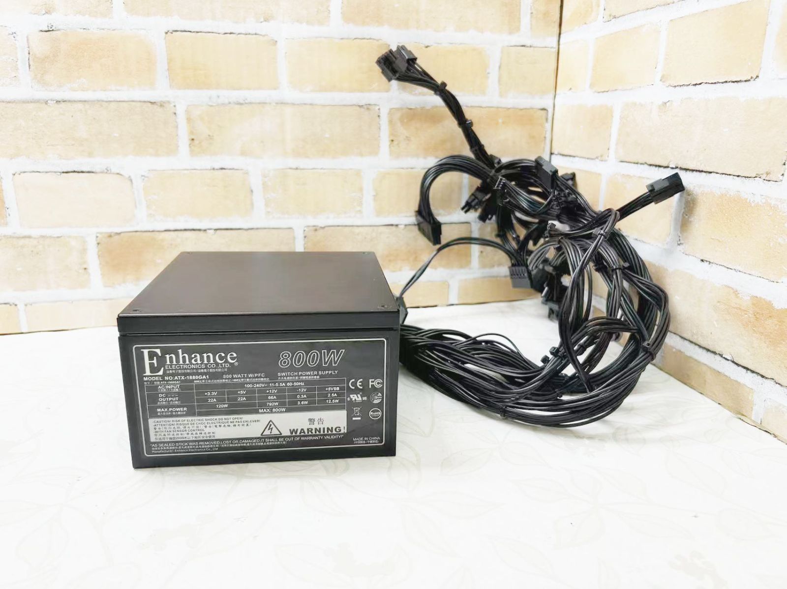 YM0478★中古動作品Enhance ATX-1880GA1 800W 80PLUS TITANIUM認証 ATX電源ユニット 4,380円