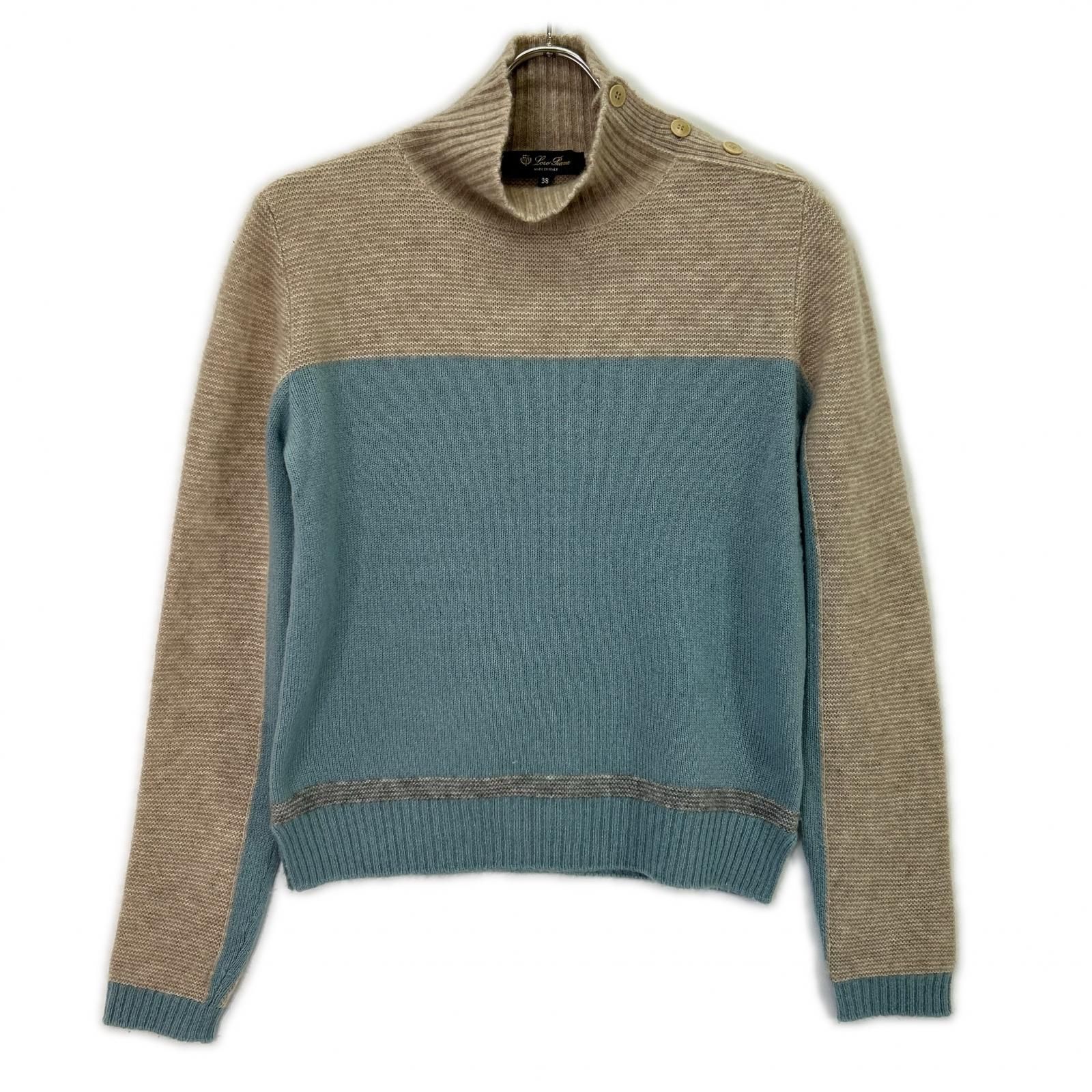 ロロピアーナ 長袖 タートルネックニット レディース SIZE 44 (L) Loro Piana クラッシック・タートルネック ベビーカシミヤ ネイビーブルー