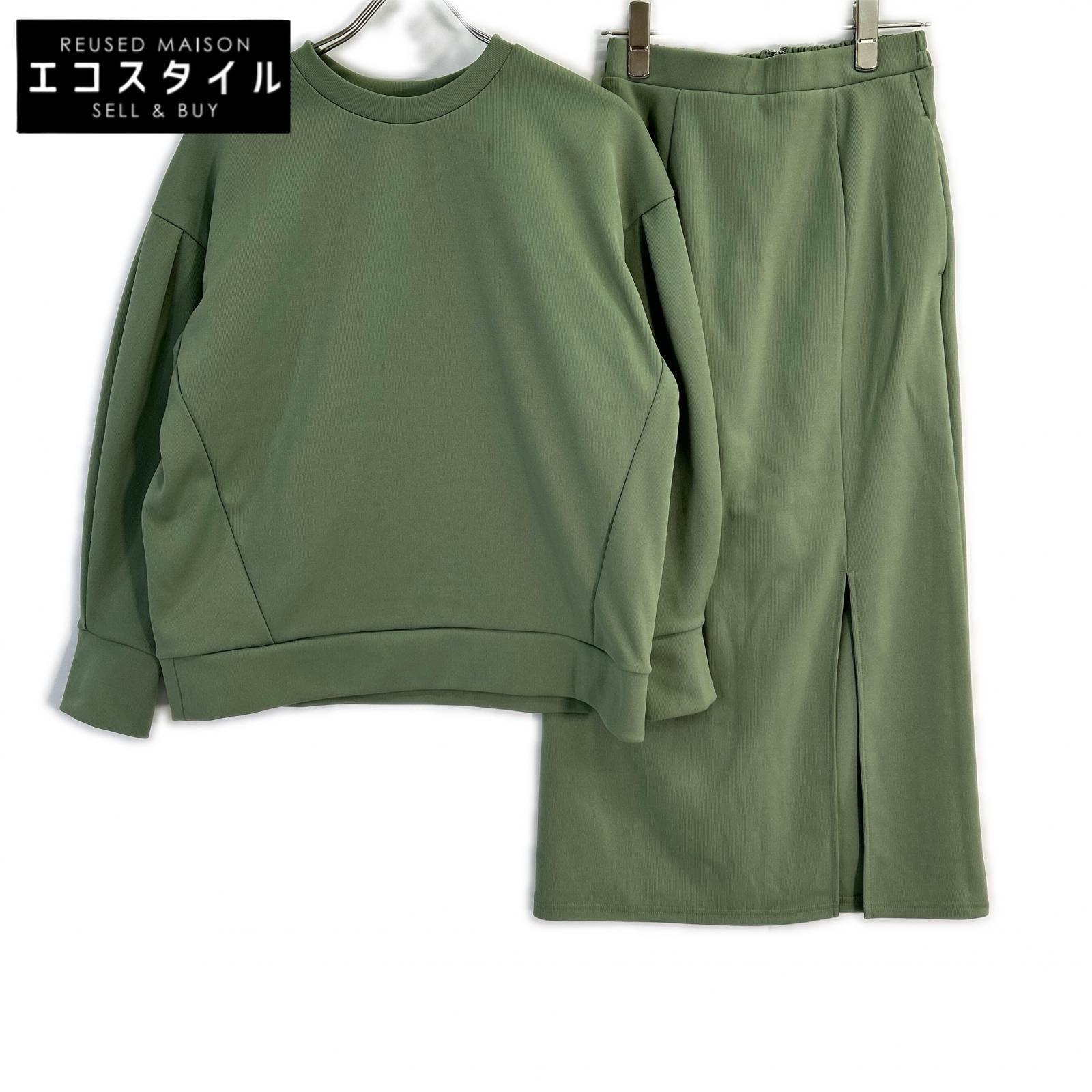 CLANE クラネ 12112-5322 ｸﾞﾘｰﾝ COLOR BULKY JERSEY SET UP 0