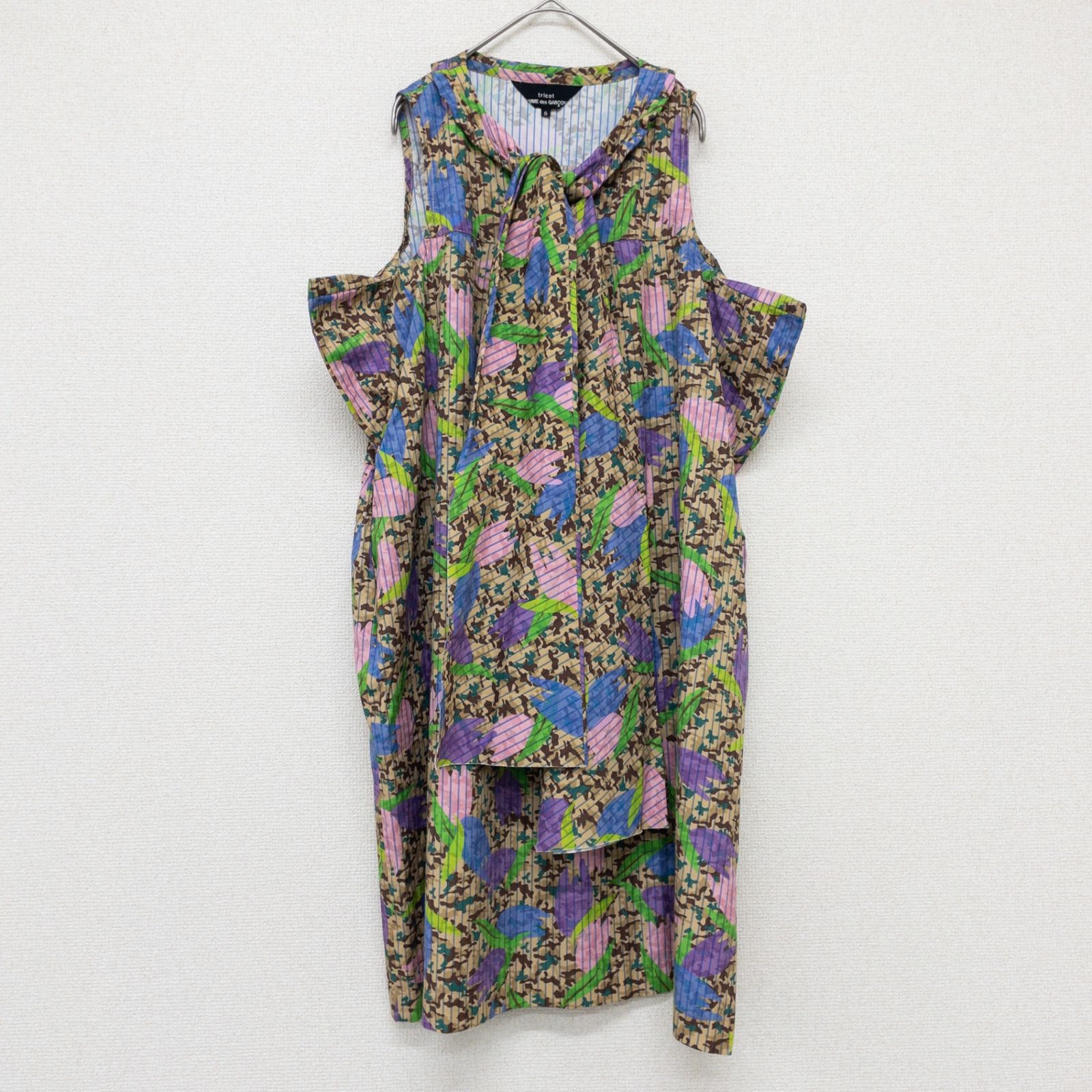 tricot COMME des GARCONS トリコ コム デ ギャルソン AD2005 リバーシブル フラワー プリント ワンピース イエロー TQ-O008 中古・古着通販】tricot COMME des GARCONS (トリココムデギャルソン