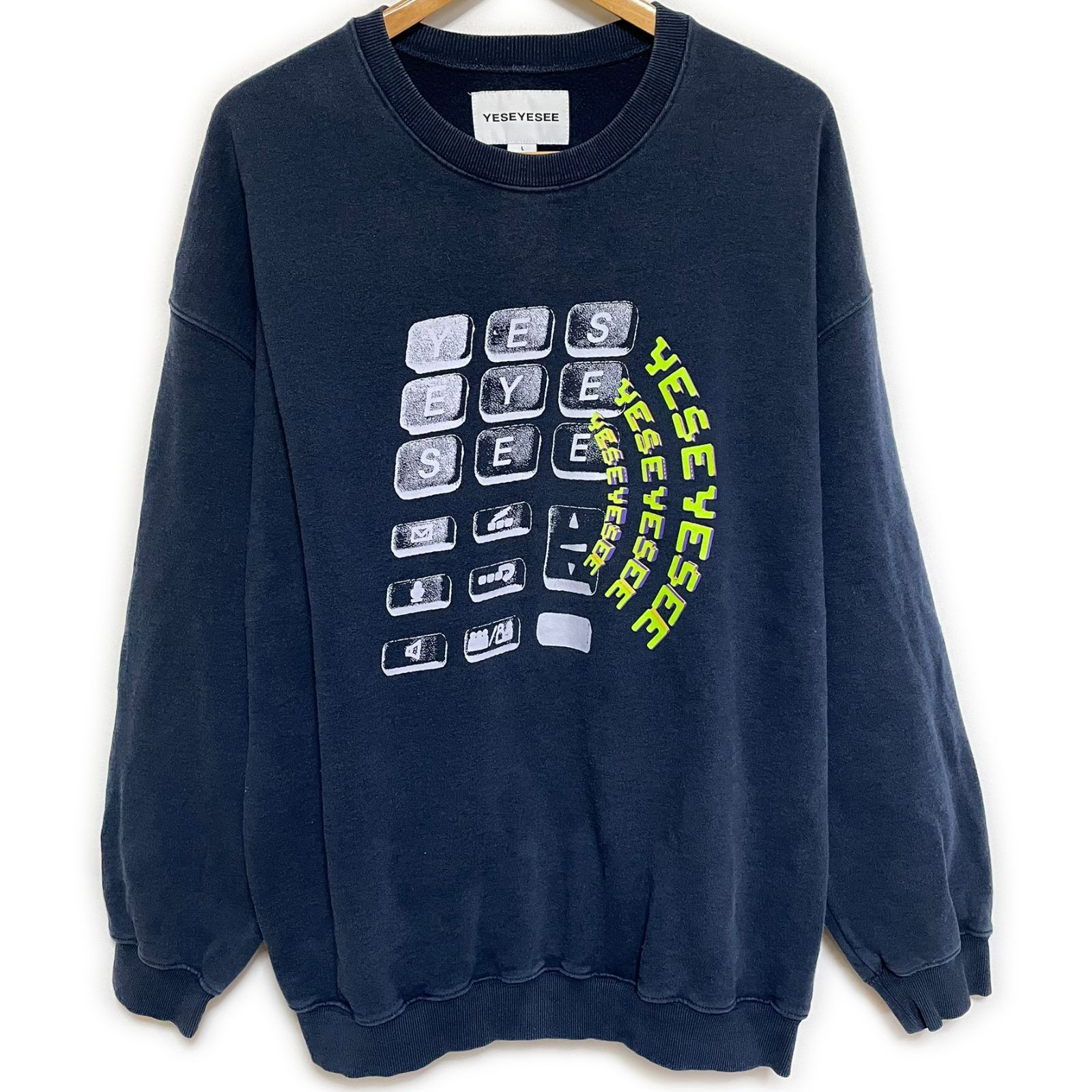 古着 YESEYESEE イエスアイシー トレーナー スウェット ブランドロゴ 