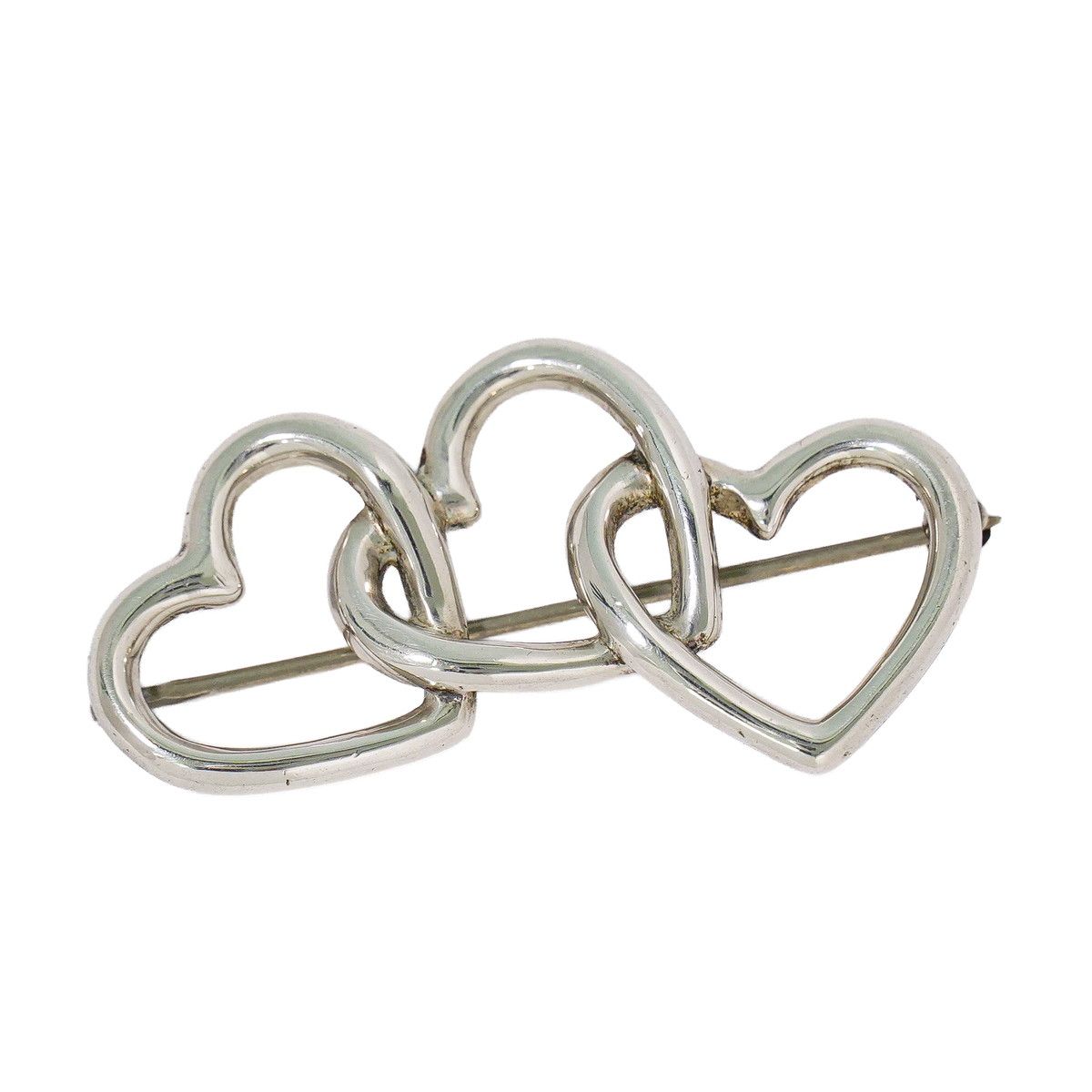 本物 ティファニー TIFFANY & Co. トリプルハート 925 ブローチ ピン