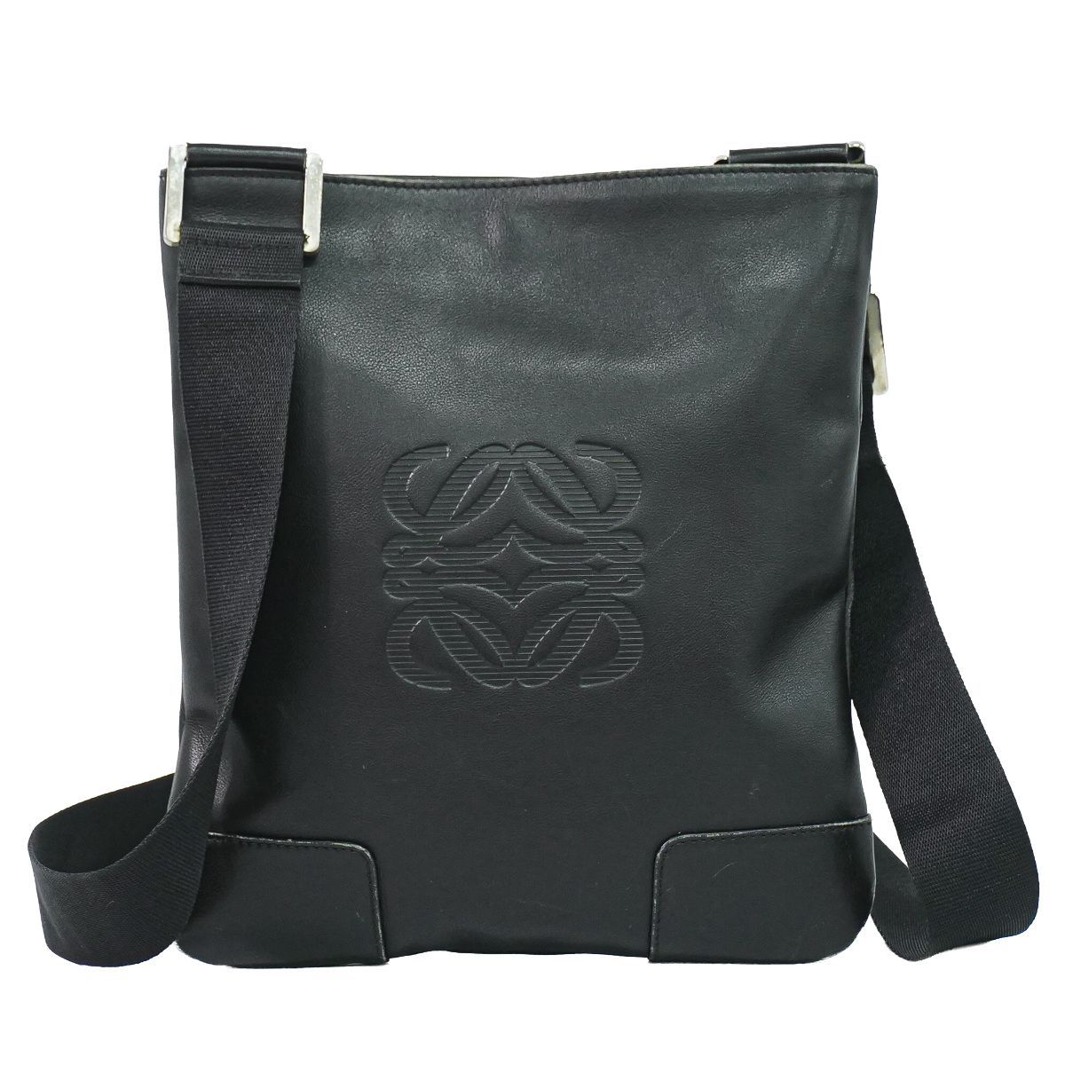 本物 ロエベ LOEWE アナグラム ショルダーバッグ トートバッグ キャンバス ブラック グレー Anagram バッグ 中古・ 楽天市場】本物 ロエベ LOEWE アナグラム ショルダーバッグ トート