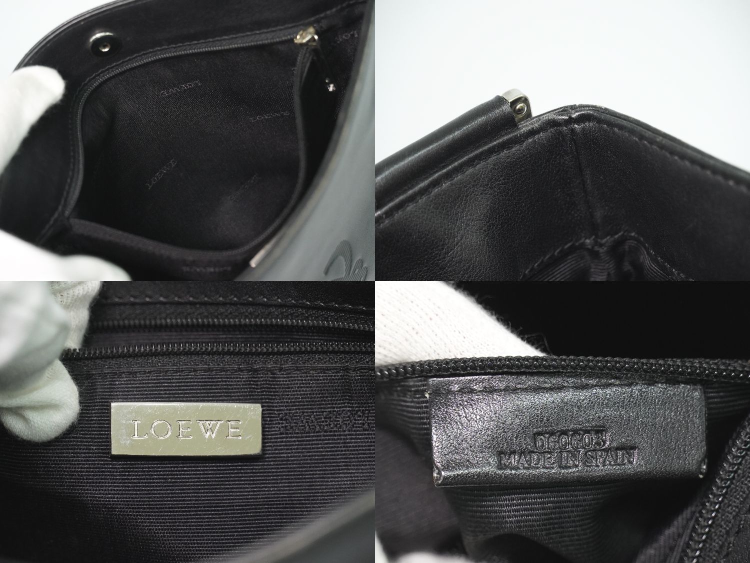 本物 ロエベ LOEWE アナグラム ショルダーバッグ ポシェット レザー