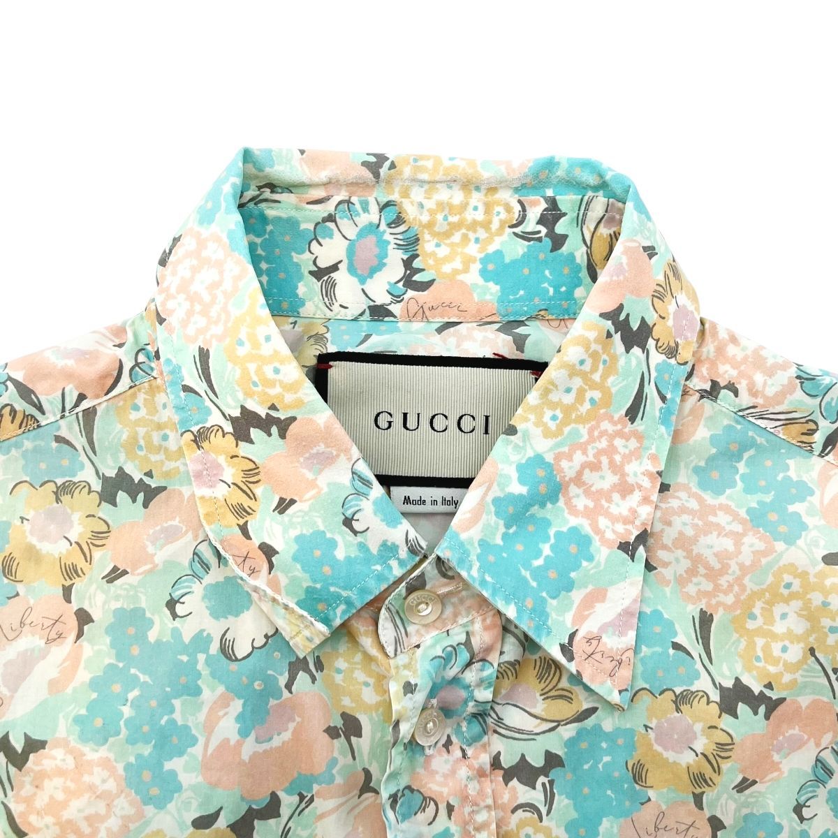 GUCCI グッチ 長袖ラガーシャツ　美品　Ｌサイズ相当 GUCCI（グッチ） ボーダー ポロシャツ ラガーシャツ 長袖 サイズ：S