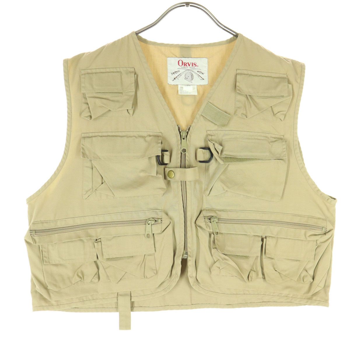 ORVIS オービス フィッシング ベスト XXS ライトブラウン メンズ 古着 