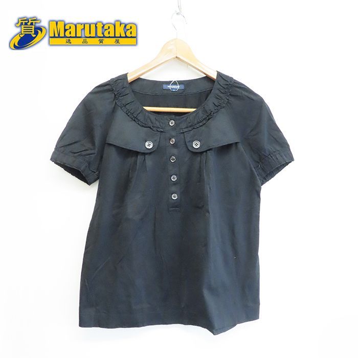新品☆バーバリー☆ブラウス BURBERRY バーバリー ブラウス ブラック 綿 100% Aランク 逸品質屋 丸