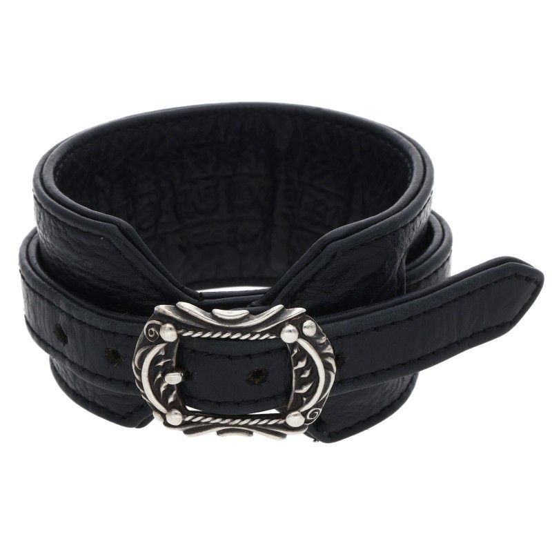 クロムハーツ OLD RR TINY BUCKLE ロックンロール レザーブレスレット