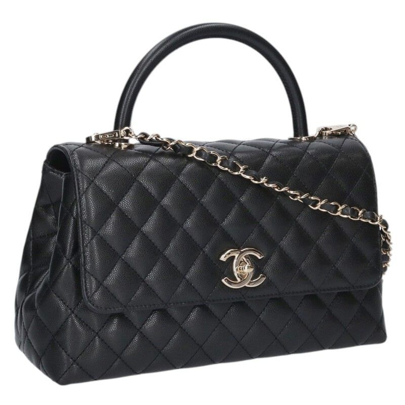 CHANEL　ココマーク　キャビアスキン　ハンドバッグ シャネル ココハンドル W20 ネオンピンク キャビアスキン - ブランド品