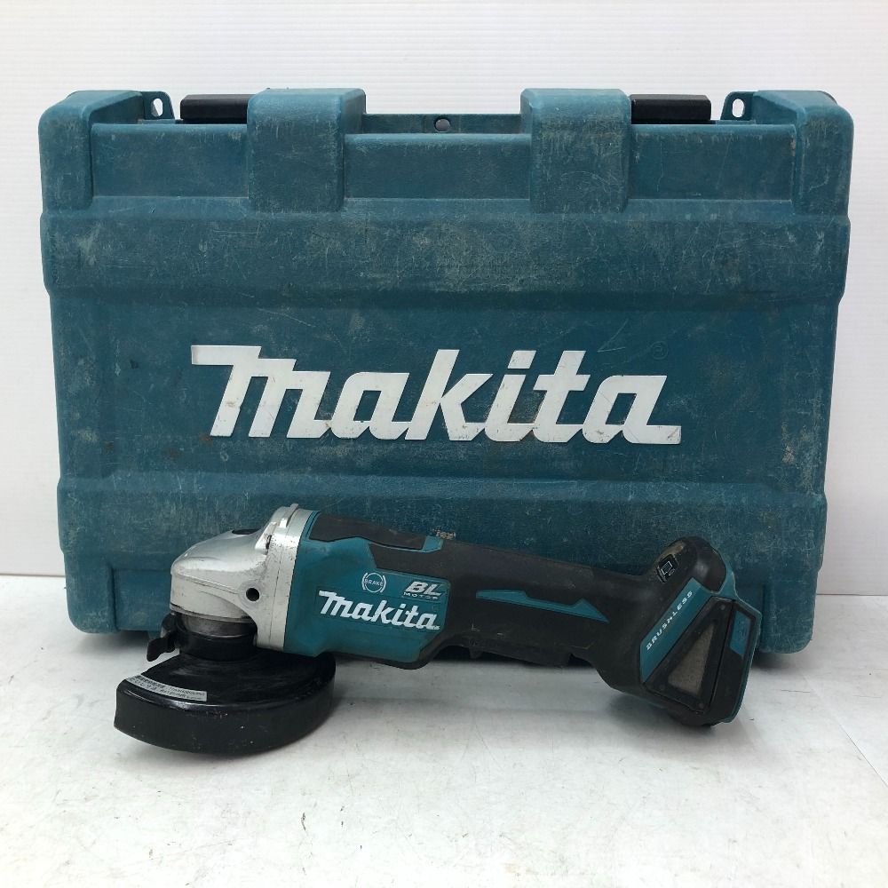 makita マキタ 18V対応 125mm 充電式ディスクグラインダ パドルスイッチタイプ 本体のみ ケース付 GA508D 中古