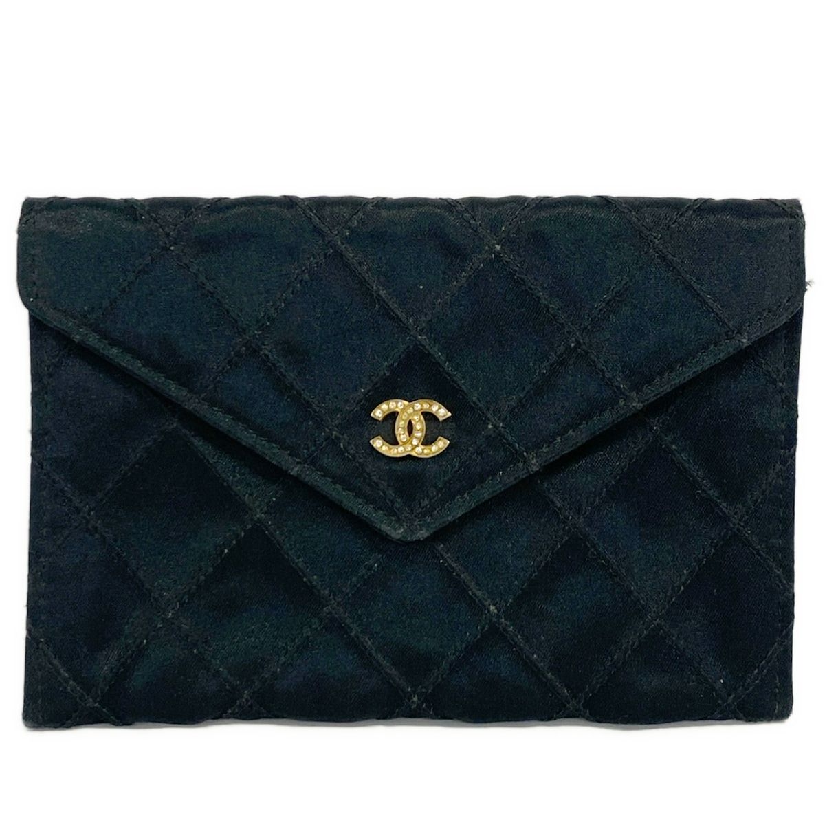 CHANEL(シャネル) コインケース ビコローレ 黒 ココマーク/ラインストーン