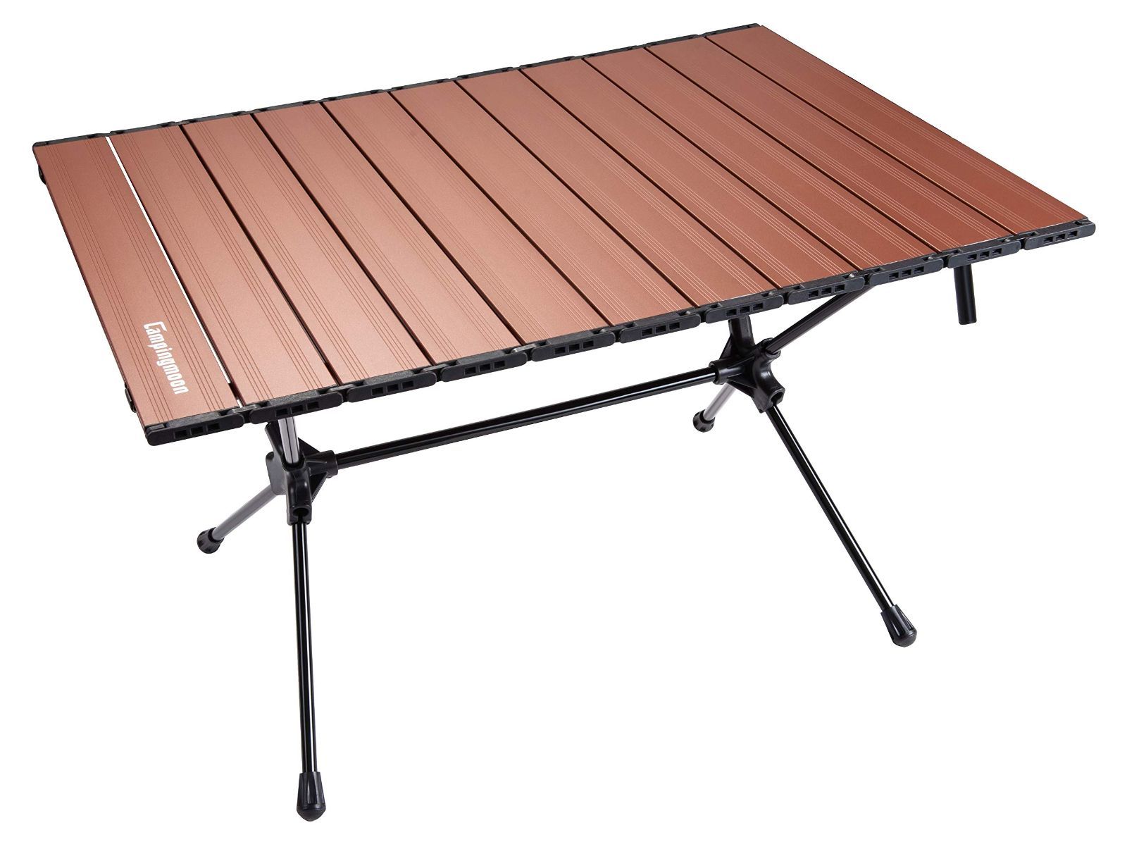 特価商品 MOON) ロールテーブル スリムテーブル キャンプ キャンピングムーン(CAMPING 折りたたみ式テーブル ロースタイル 高さ2段階調整 T-520-RD