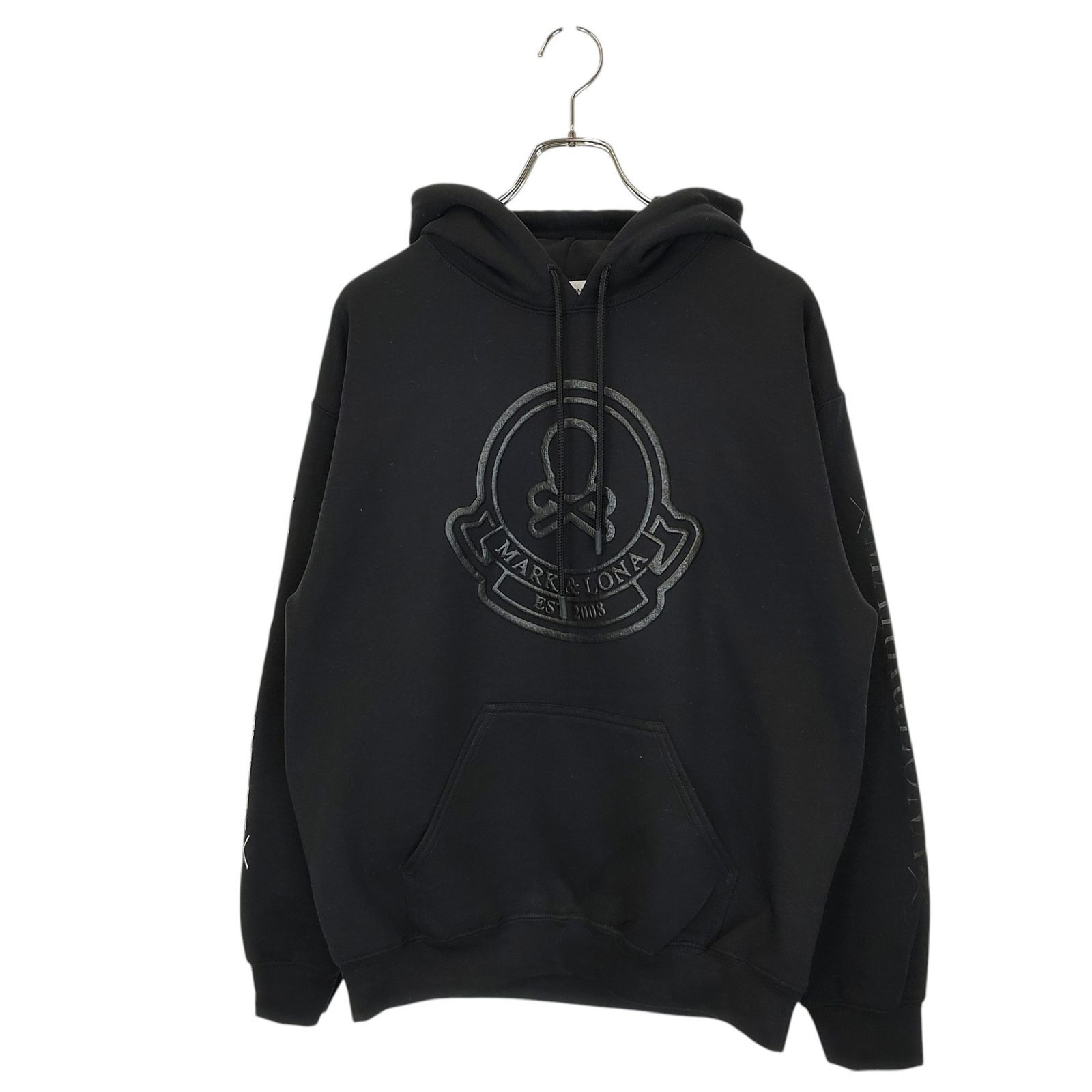 MARK&LONA マークアンドロナ ゴルフ 25AW Hall of Mirrors Hooded Sweatshirt ホラーコレクション グラフィック パーカー MLM-5C-AC20 46 ブラック メンズ