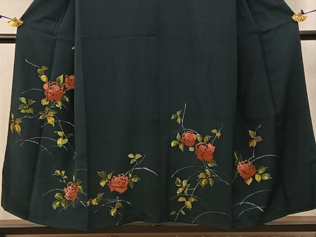 平和屋着物＃羽織　手描き　薔薇　バラ　黒地　正絹　逸品　CABD7951in 楽天市場】平和屋着物○高田昭 ろうけつ染め 訪問着 薔薇 暈し染め