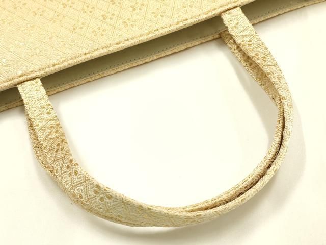 平和屋着物●和装小物　和装バッグ　ハンドバッグ　草花文　金銀糸　帯地使用　逸品　AABH6745ay 平和屋着物○和装小物 和装バッグ ハンドバッグ 草花文 金銀糸 帯地