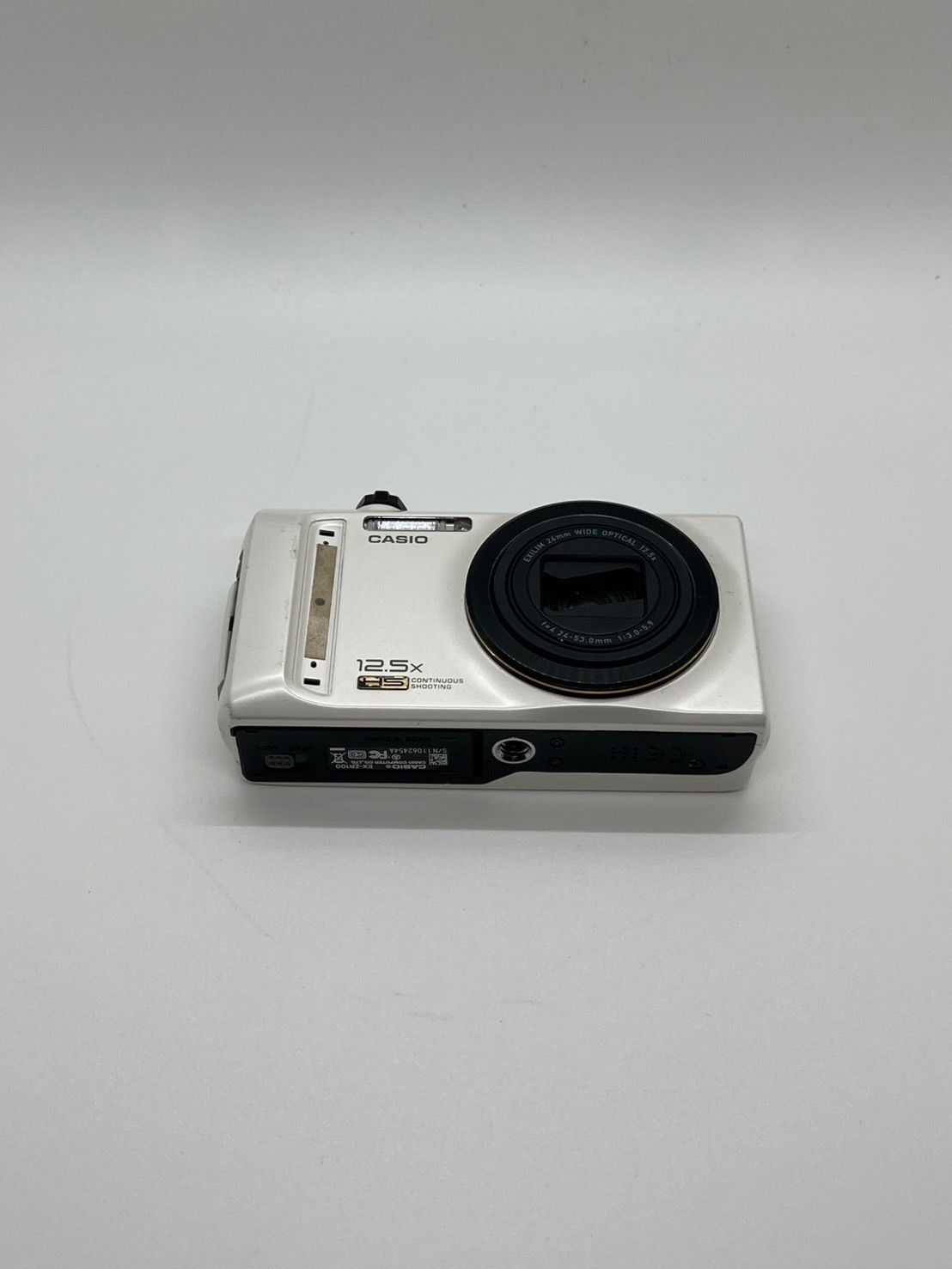 0457 Casio EXILIM EX-ZR100 ホワイト デジカメ やや訳アリ 【ネ】