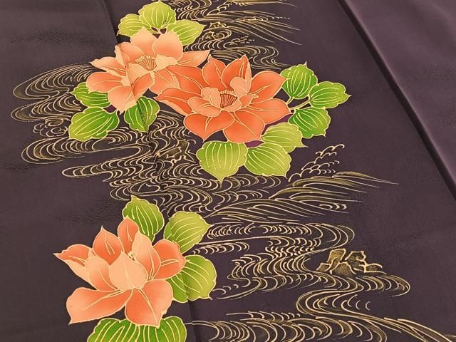 平和屋着物□訪問着 流水花文 金彩 正絹 逸品 BAAX2017hv - メルカリ