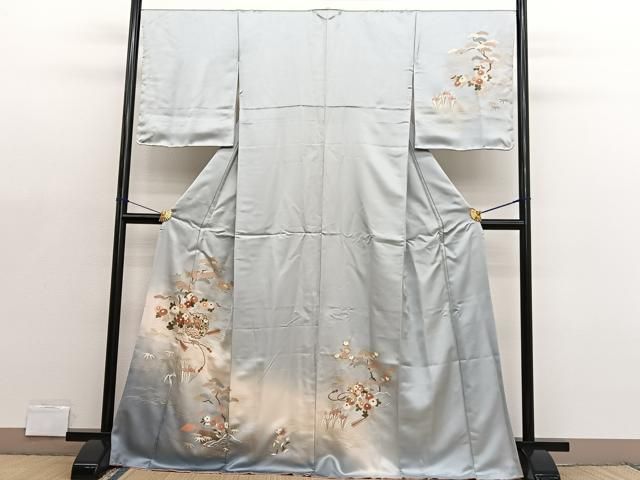 平和屋着物●上質な小紋　雪輪文　正絹　逸品　未使用　AABF4221cs 平和屋着物○上質な小紋 雪輪 雪の結晶 正絹 逸品 DAAX8512du