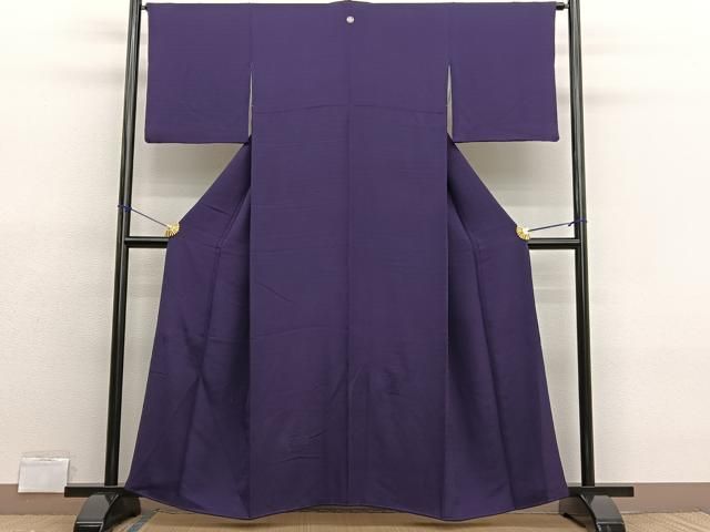 平和屋着物●豪華振袖　色無地　深紫色　正絹　逸品　AABH5364ph 平和屋着物○豪華振袖 色無地 深紫色 正絹 逸品 AABH5364phの通販 by