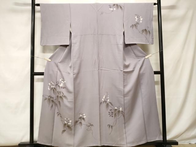 平和屋着物●訪問着　お召地　葡萄蔦の葉横段文　正絹　逸品　未使用　CABC9641vp 平和屋着物□訪問着 手描き 蔦の葉花文 正絹 逸品 CABF9884ev - メルカリ