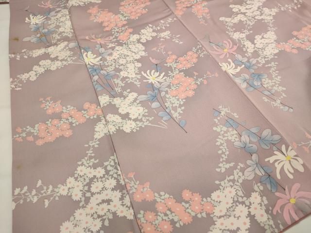 平和屋着物□上質な小紋 手描き 草花文 正絹 逸品 AABI6553st - メルカリ