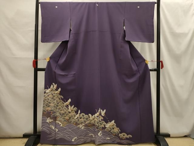 平和屋着物□豪華色留袖 飛鶴浜松文 金彩 正絹 逸品 AABH6255sx - メルカリ