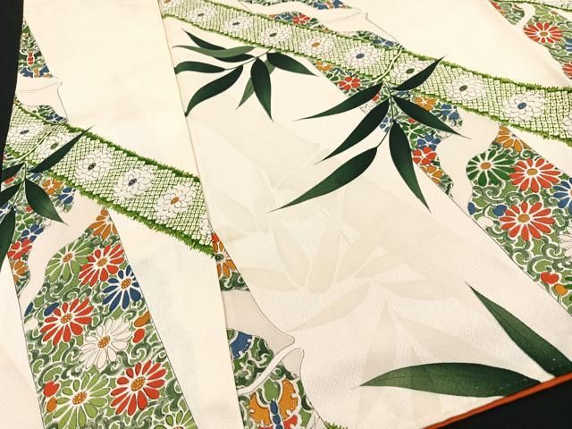 平和屋着物●上質な小紋　笹竹文　正絹　逸品　AABF2961cs 平和屋着物□上質な小紋 笹竹花文 正絹 逸品 CABF5178xe - メルカリ