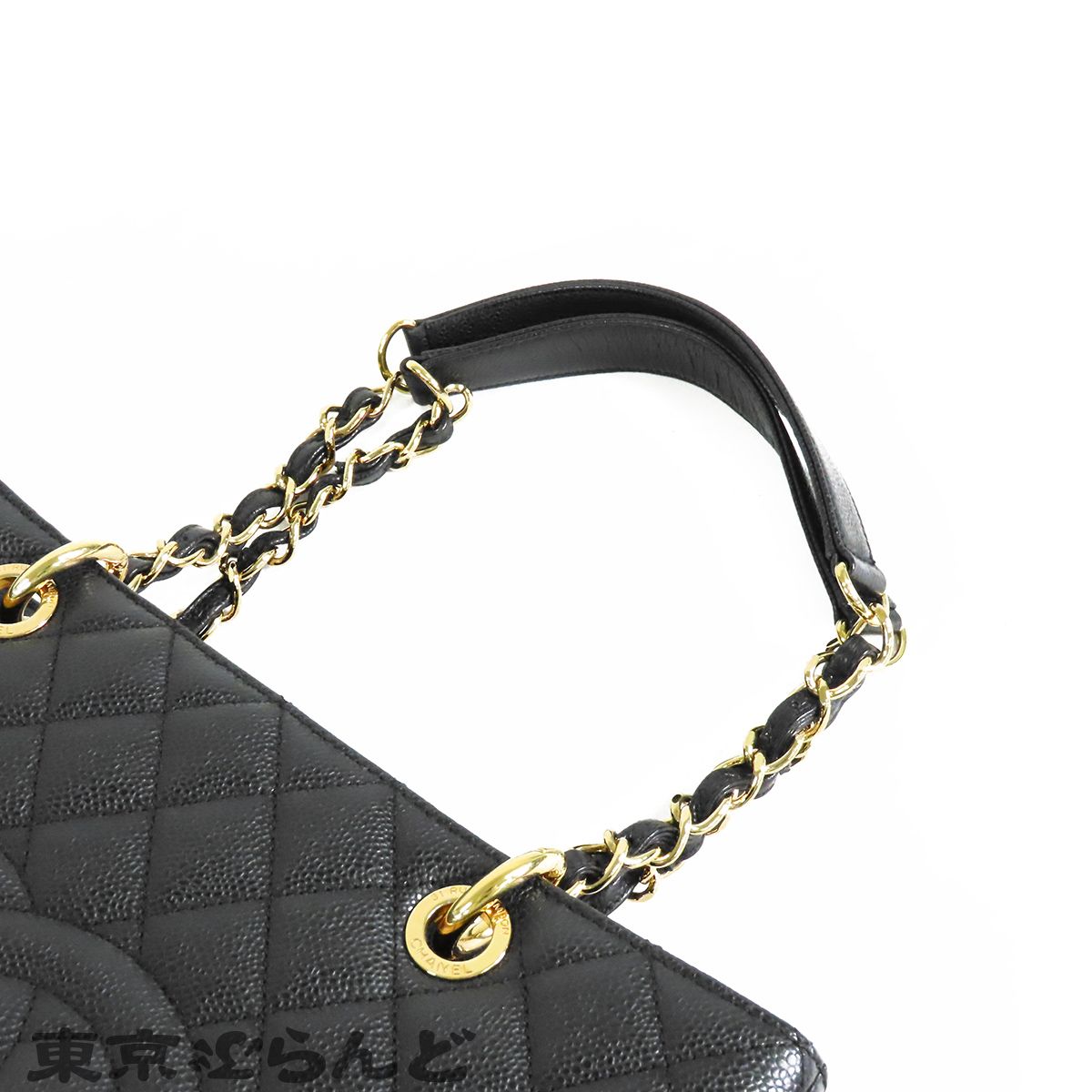シャネル CHANEL グランドショッピングトート GST ブラック ゴールド 