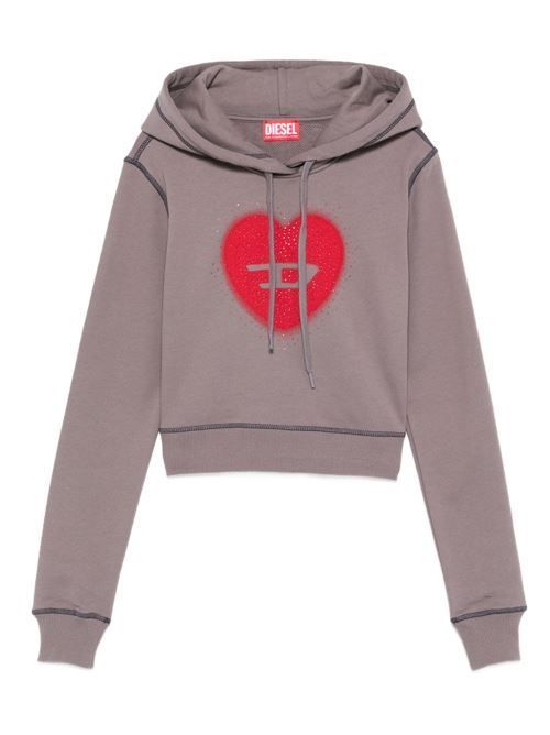 DIESEL HEART COTTON HOODIE 送料無料