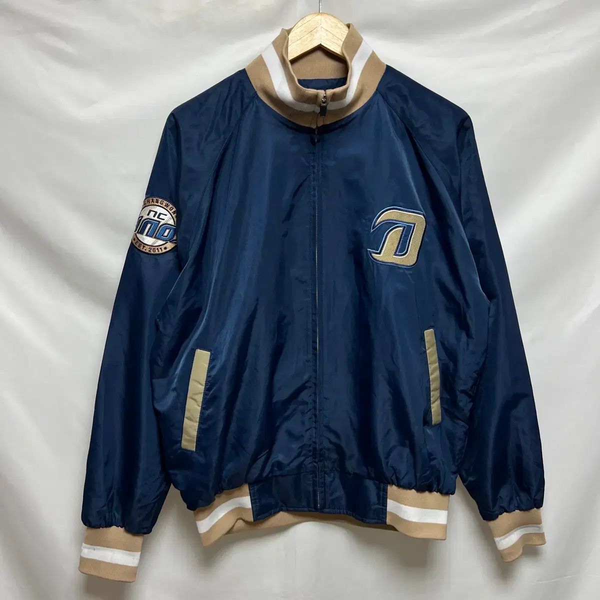 正規品/L NCダイノス NC atc ネイビー 野球ジャケット スタジャン