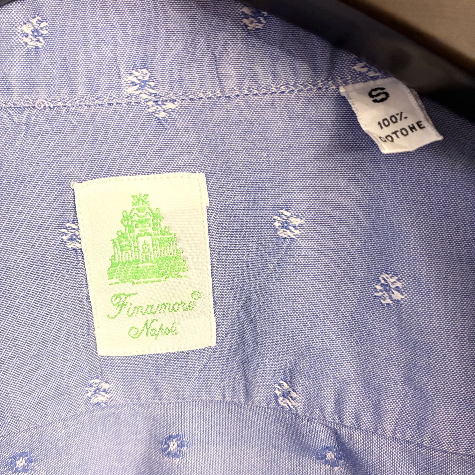 BARNEYS NEWYORK 取り扱い】 MADE IN ITALY製 Finamore 小紋柄 長袖