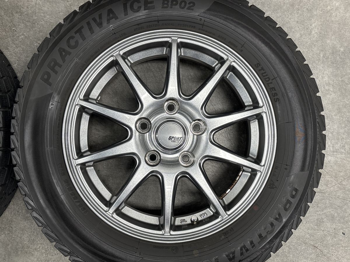 美品】SPORT ABELIA 15in 6J +45 PCD114.3 プラクティバ アイス BP02