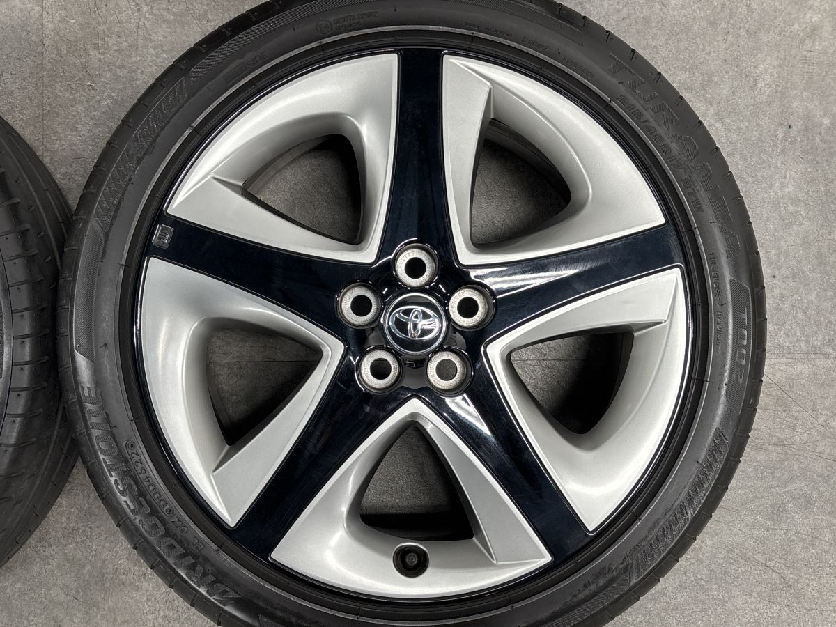 美品 バリ溝】トヨタ 50 プリウス 純正 17in 7J +50 PCD100