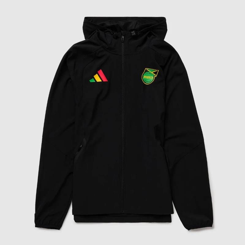 【送料無料・匿名配送】adidas アディダス ジャマイカ代表 2026 公式 Tiro トラベル ウインドブレーカー ジャケット 黒 新品 正規品