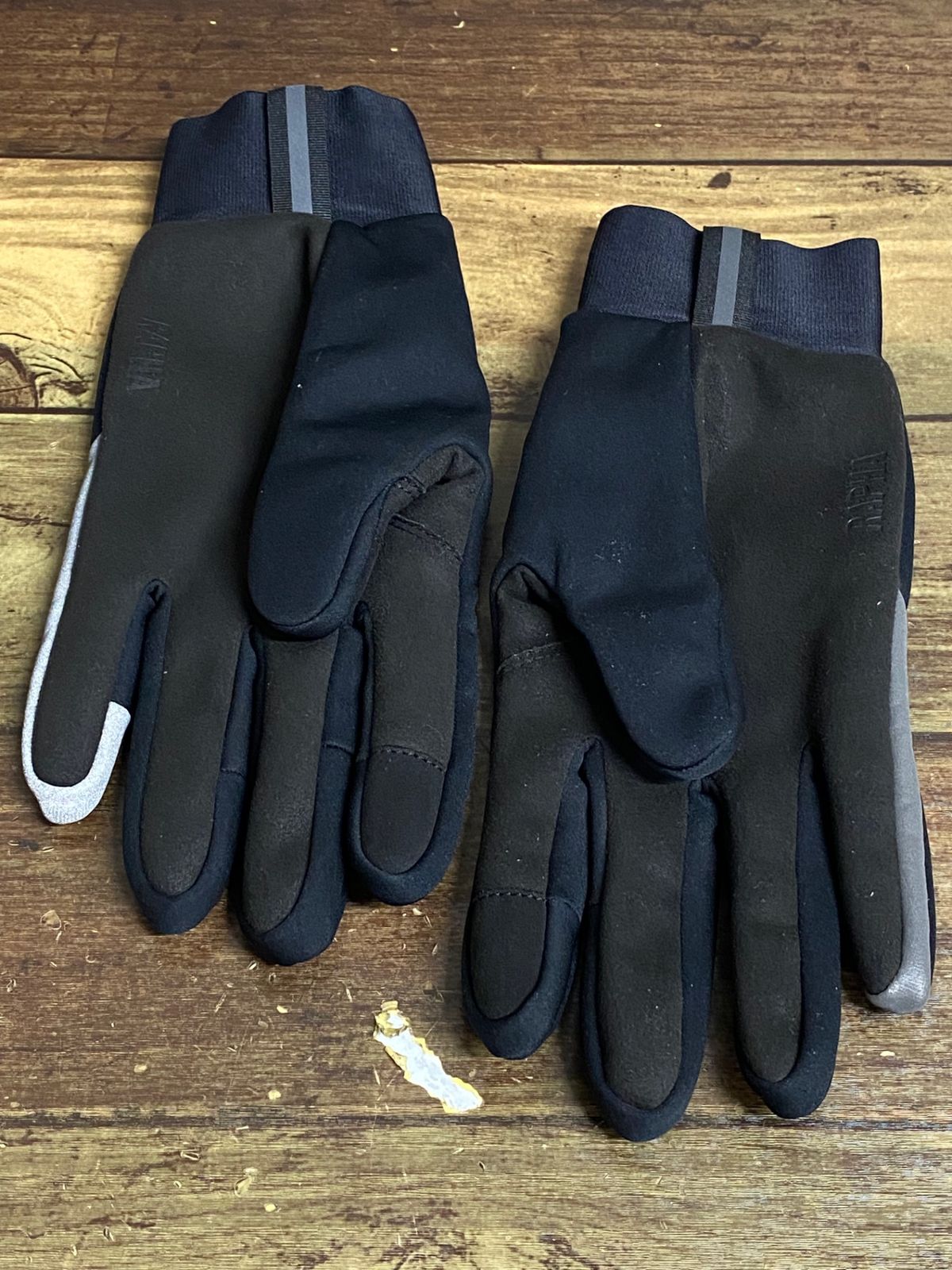 KD334 ラファ Rapha PRO TEAM WINTER GLOVES 長指 グローブ 黒 S 裏