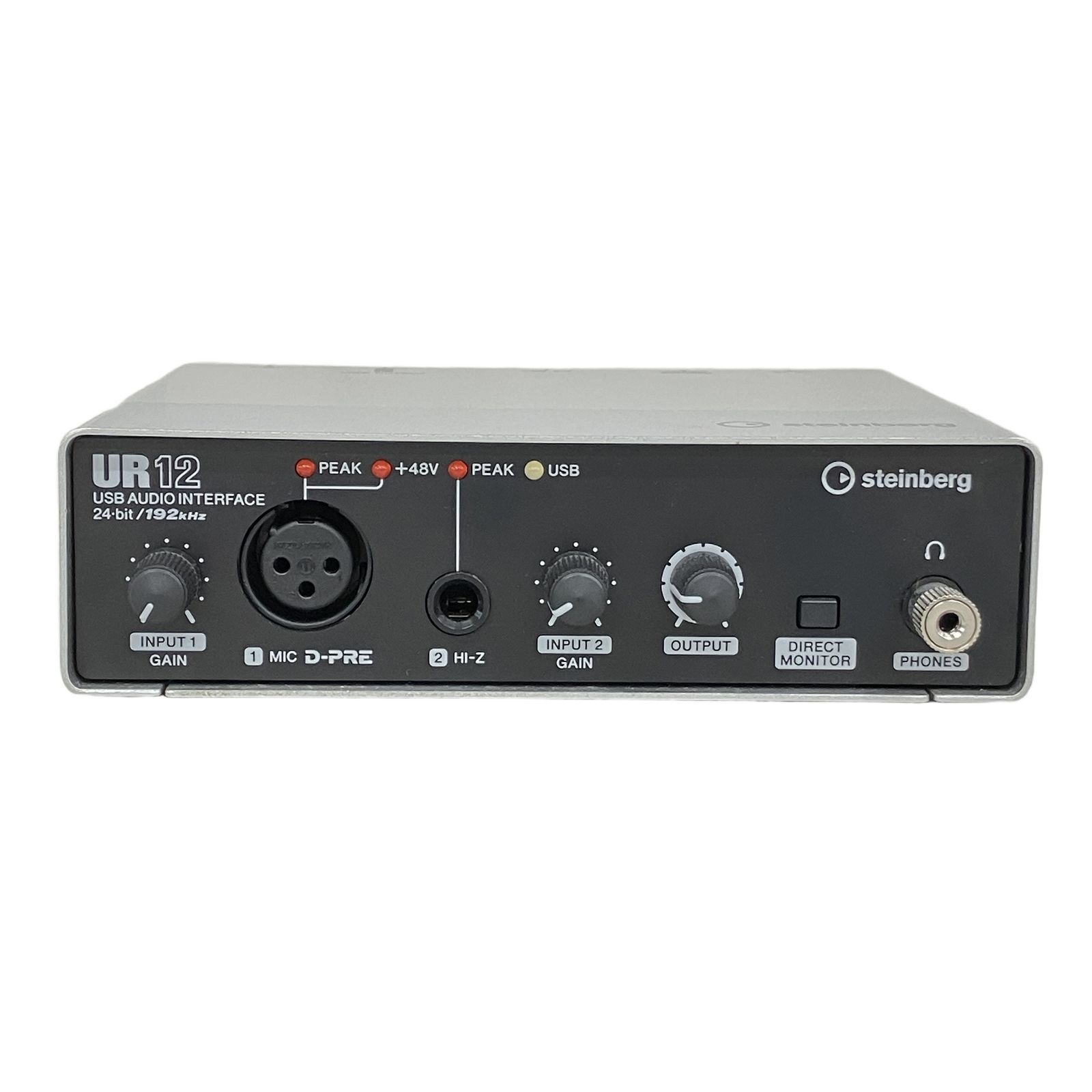 Steinberg UR-12 USBオーディオインターフェース 搭載 音響機材 シルバー 中古K11173692