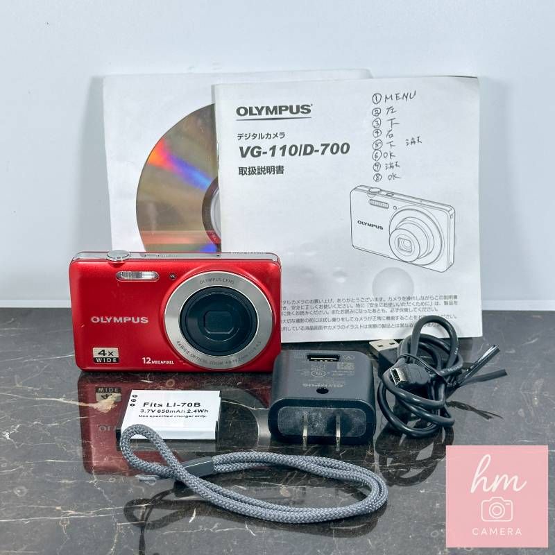 OLYMPUS VG-110 レッド 1200万画素 光学4倍ズーム 広角27mm マジック
